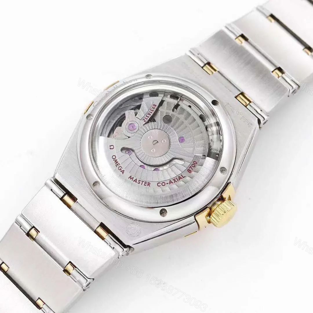 View 8 of Omega Constellation 29mm Women’s Watch V6 Version Two-Tone Stainless Steel and Gold White Dial with Diamond Markers