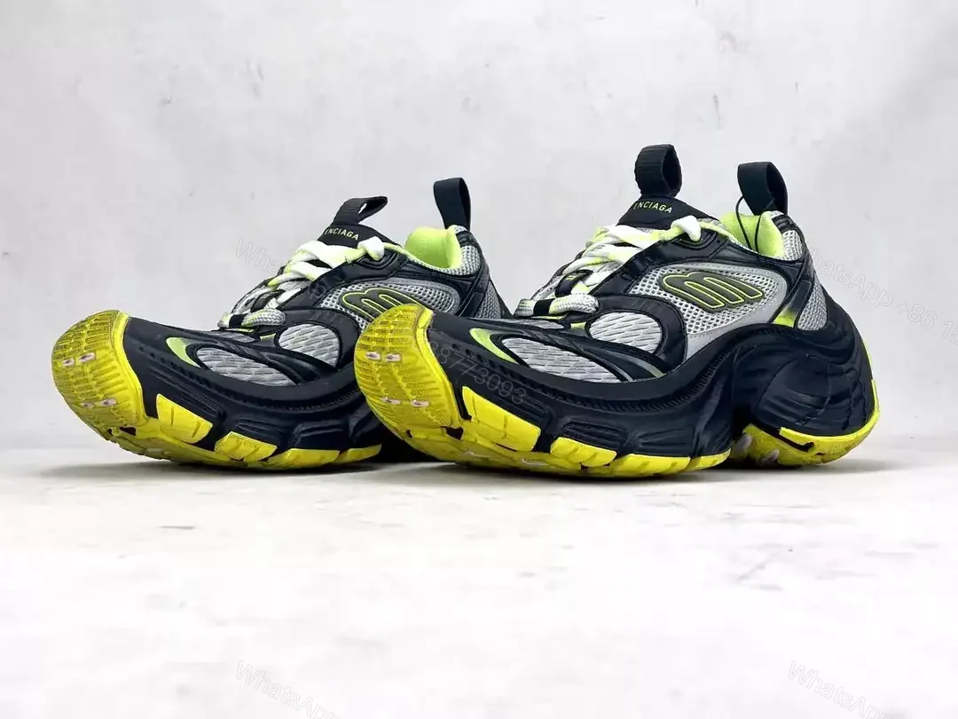 View 3 of BALENCIAGA MEN’S 10XL SNEAKER IN GREY/YELLOW – BB272