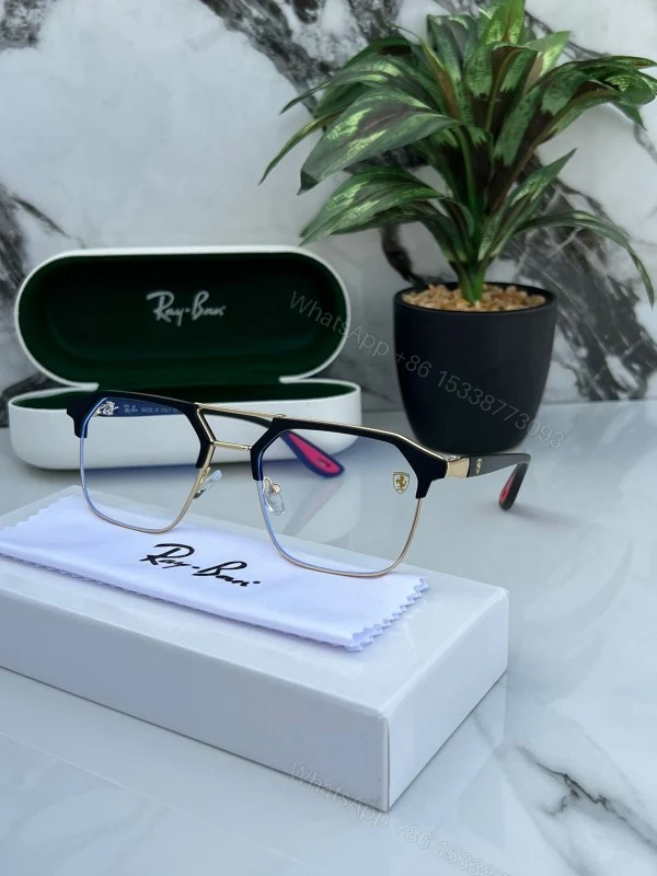 Ray-Ban X Ferrari Aviator Black-Gold Blue — view 1