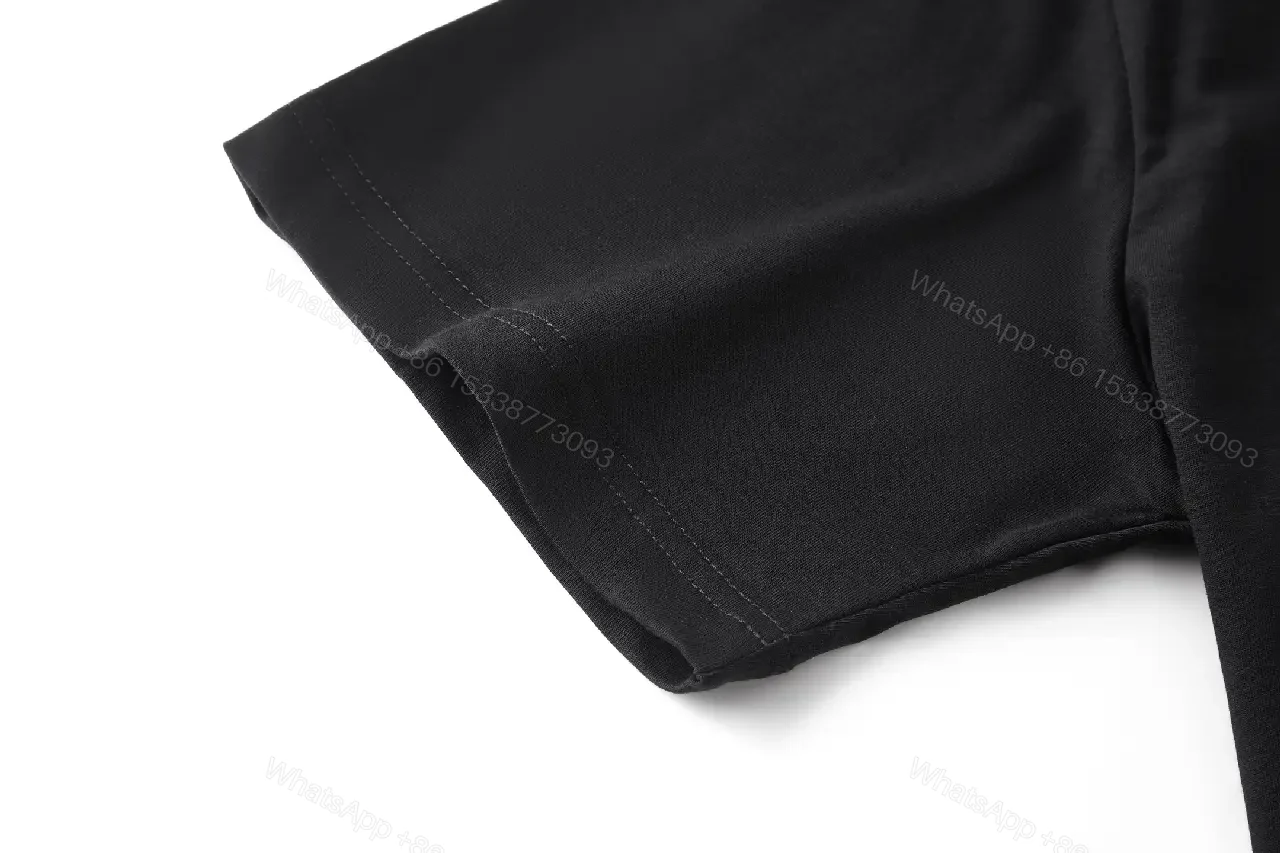 View 5 of Black Cotton Blend Tee — Luxury Graphic, Minimalist Edge