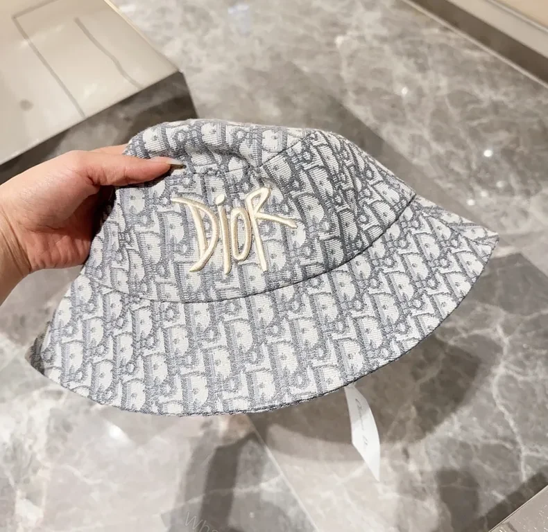 View 2 of Dior-Patterned Denim Bucket Hat â€” Subtle Luxury Styling