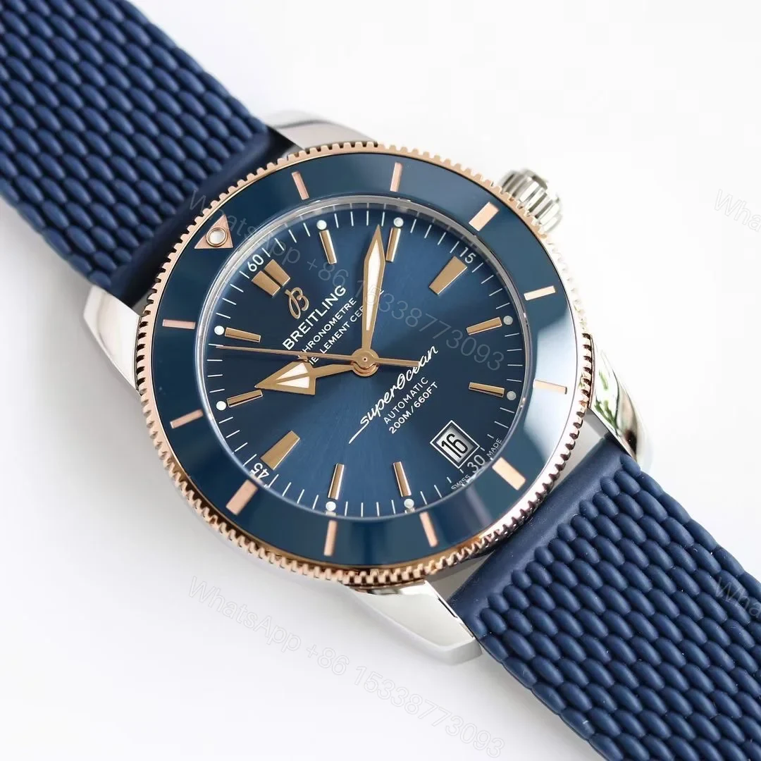 View 5 of Breitling Superocean Heritage Two Tone Blue Replica 42MM Premium Rubber Strap Edition UB2010161C1S1