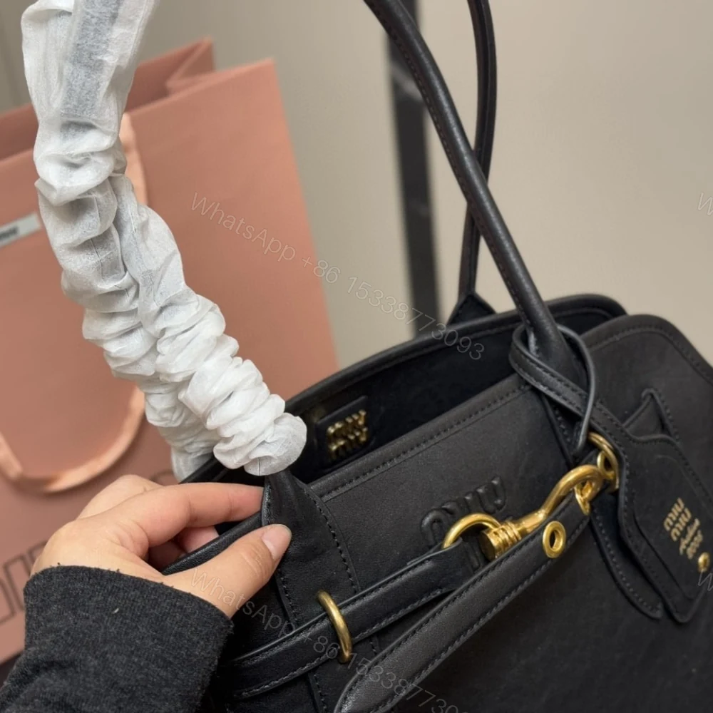 View 4 of MIUMIU AVENTURE NAPPA BAG BLACK 41CM 5BG291 2BBLF0002 V OON