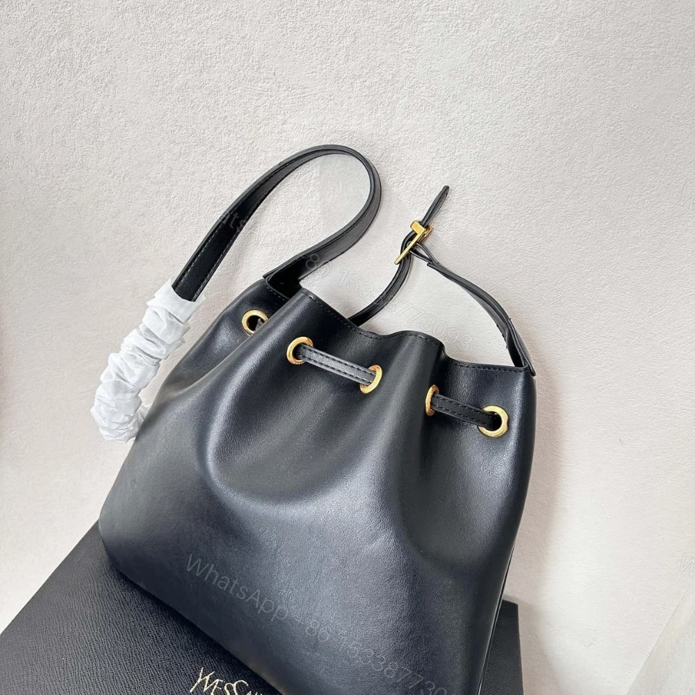 View 7 of Saint Laurent Paris VII Medium Flat Hobo Bag In Smooth Black 28Cm 697941AAAMD1000