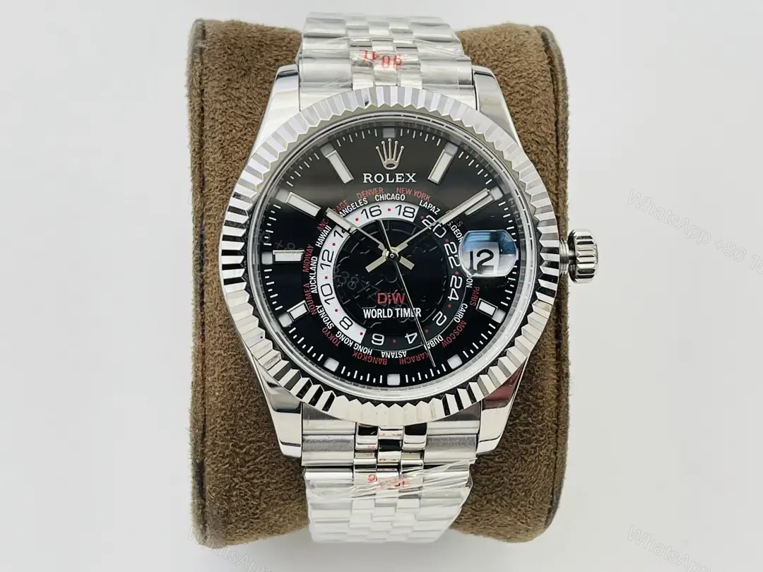 Rolex Sky-Dweller Black Dial DiW Jubilee Bracelet 42mm RLX-SKY-DIW-BLK42-JUB — view 1
