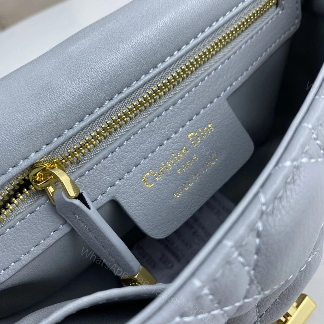 View 5 of Dior Small Dior Caro Bag Black Supple Cannage Calfskin Women