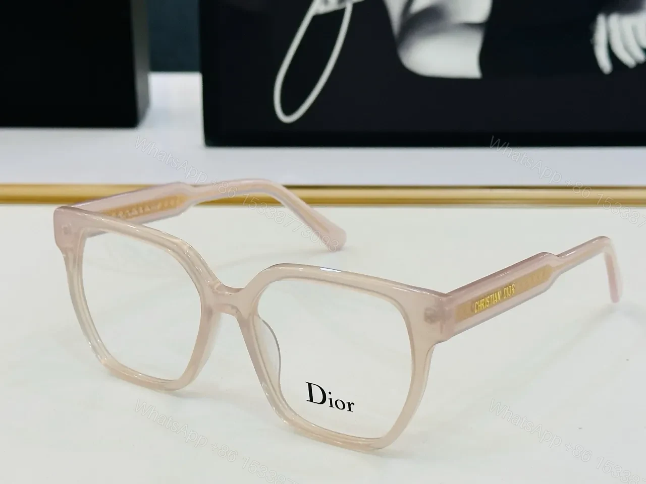 View 6 of Polished Pink Acetate Frames – Modern, Luxe, Eye-Reading Lightness