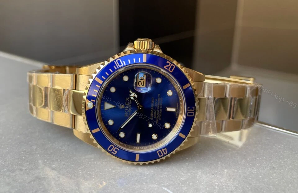 View 5 of Clean Factory 1:1 Rolex Submariner 116618 LB Best Edition Blue Ceramic YG Plated 904L Steel VS3135