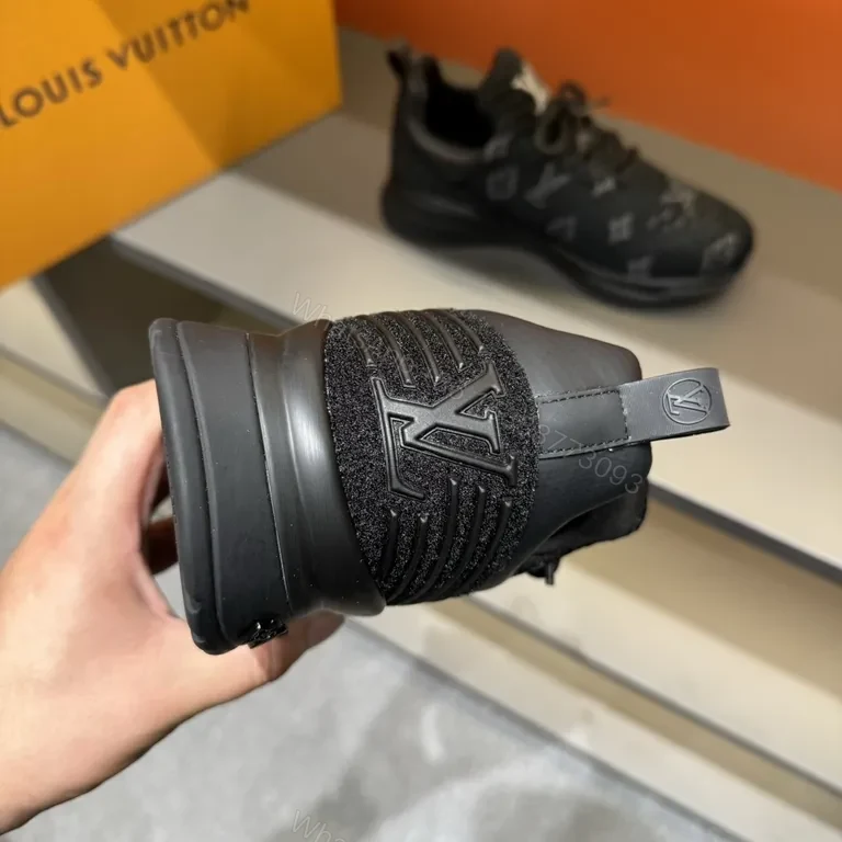View 3 of Low-Profile Knit Runner with LV Accent â€“ Modern Craft Sneaker