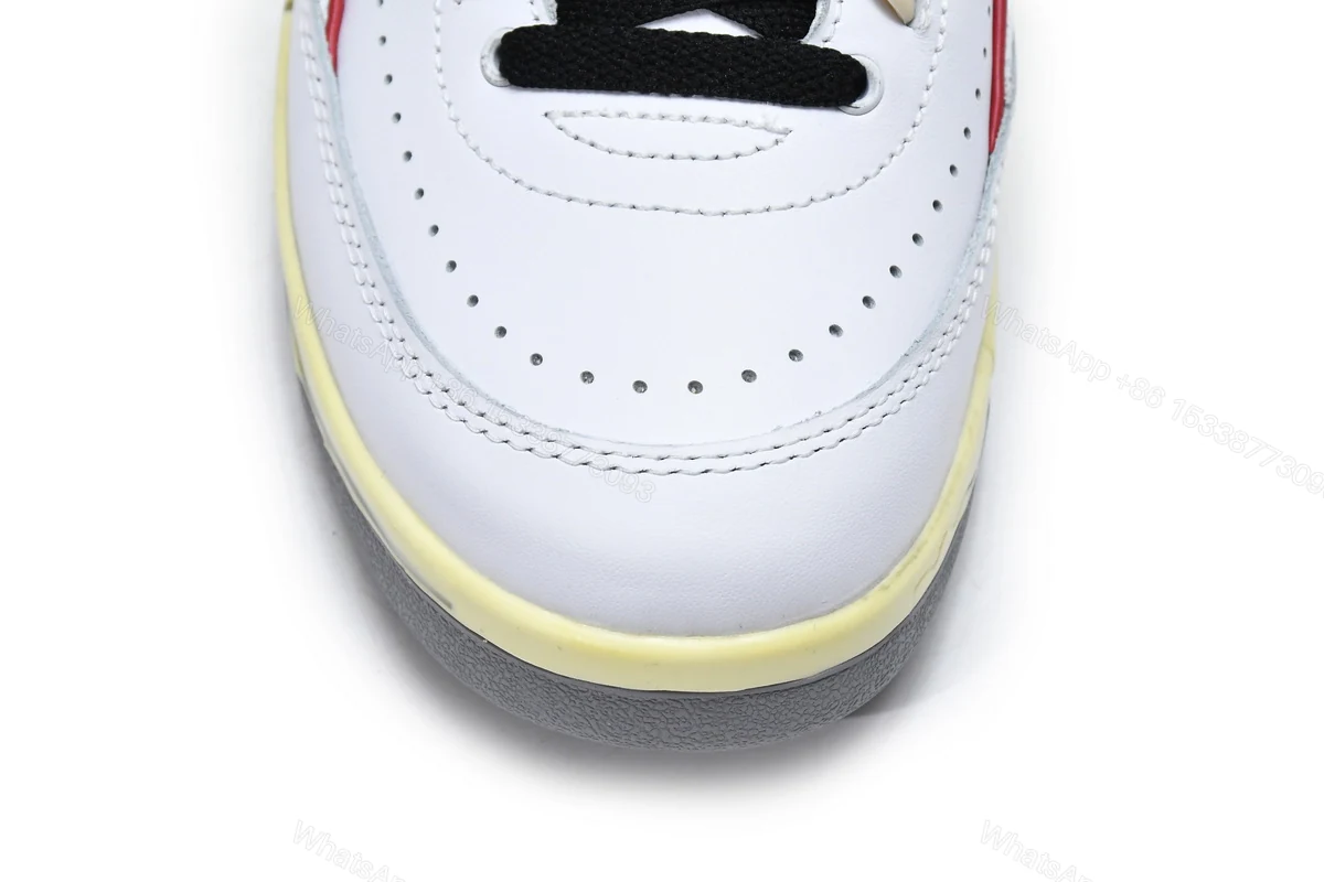 View 13 of Off White x Air Jordan 2 Retro Low SP White and Varsity Red DJ4375-106