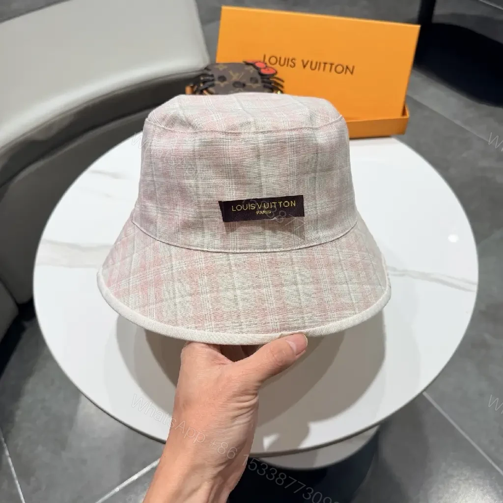 View 5 of Soft-Tone Beige Cotton Hat with Signature Accent