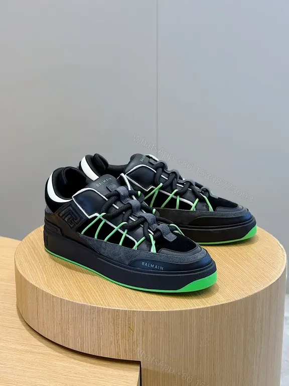 View 5 of Neon Luxe Runner: Balmain-Style High-Top Sneaker