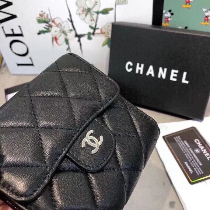 View 3 of Chanel Classic Small Flap Wallet Black 12Cm AP0231 Y01295 C3906