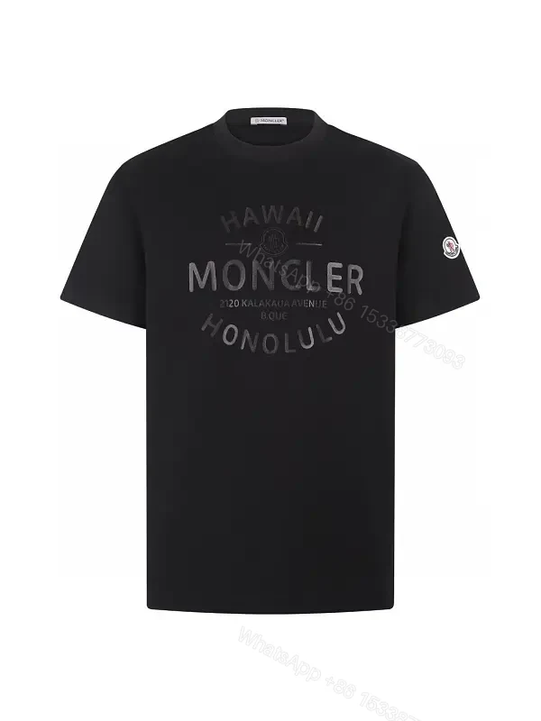Matte Black Cotton Tee with Subtle Embossed Logo, Modern Comfort — view 1