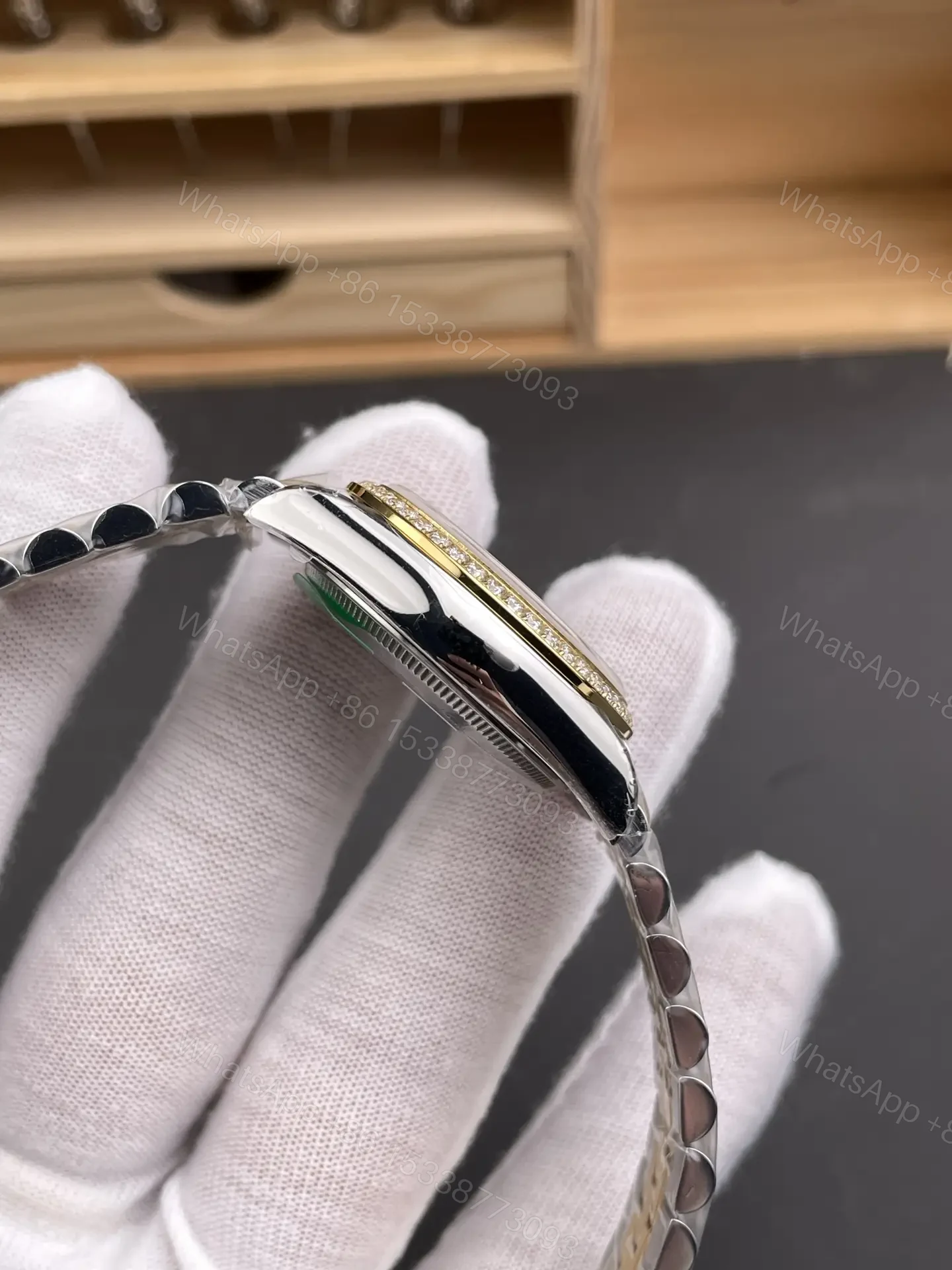 View 6 of Rolex Datejust 31 Rolesor Yellow Diamond Jubilee MOP 178383-0008