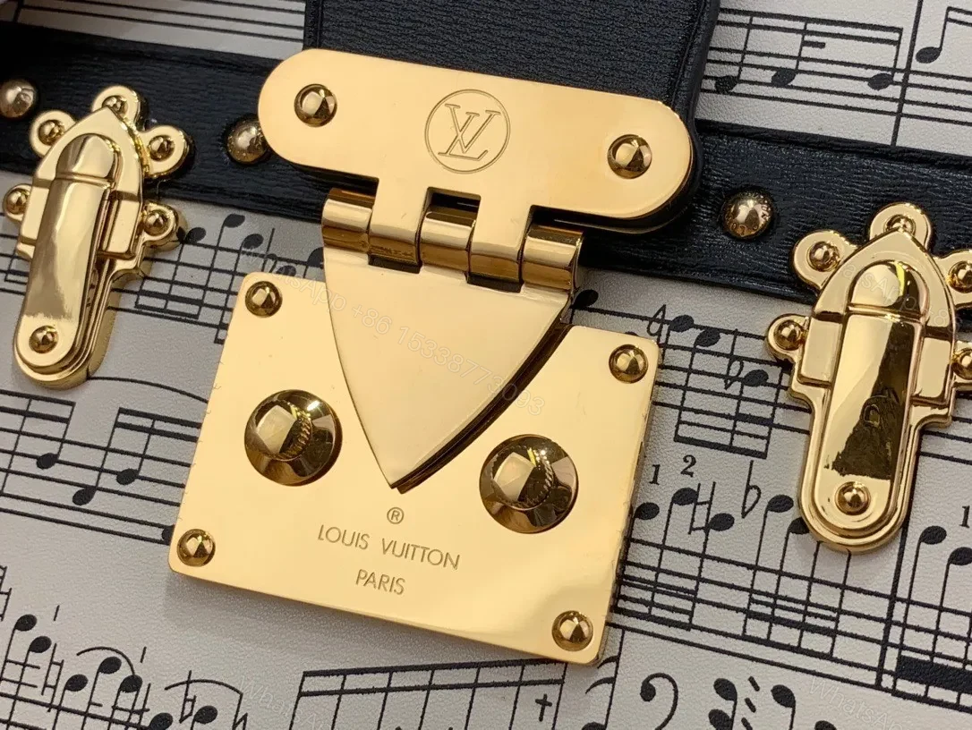 View 8 of Louis Vuitton LV Petite Musical Pattern Like Auth Handbags 20×12.5x5cm