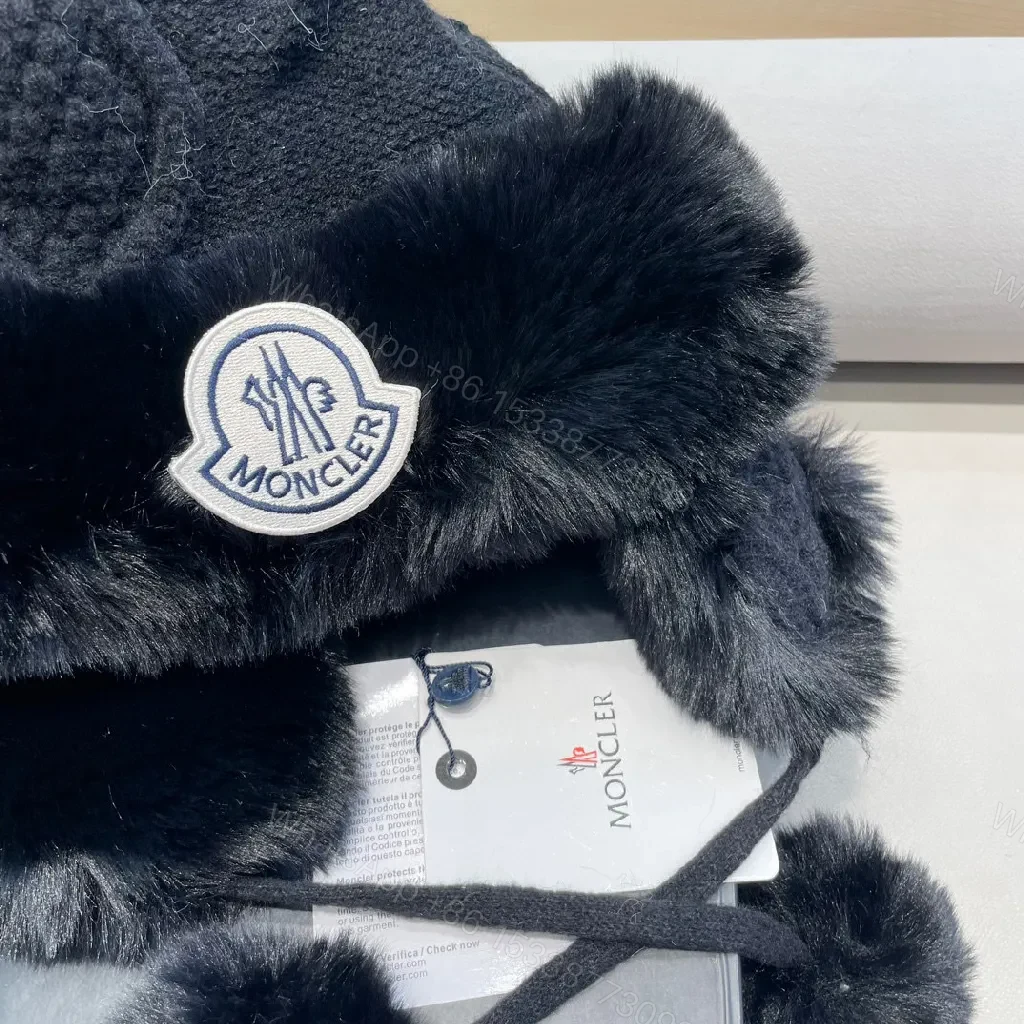 View 4 of Chic Faux-Fur Pom Beanie & Scarf Set, Charcoal, Luxe Warmth