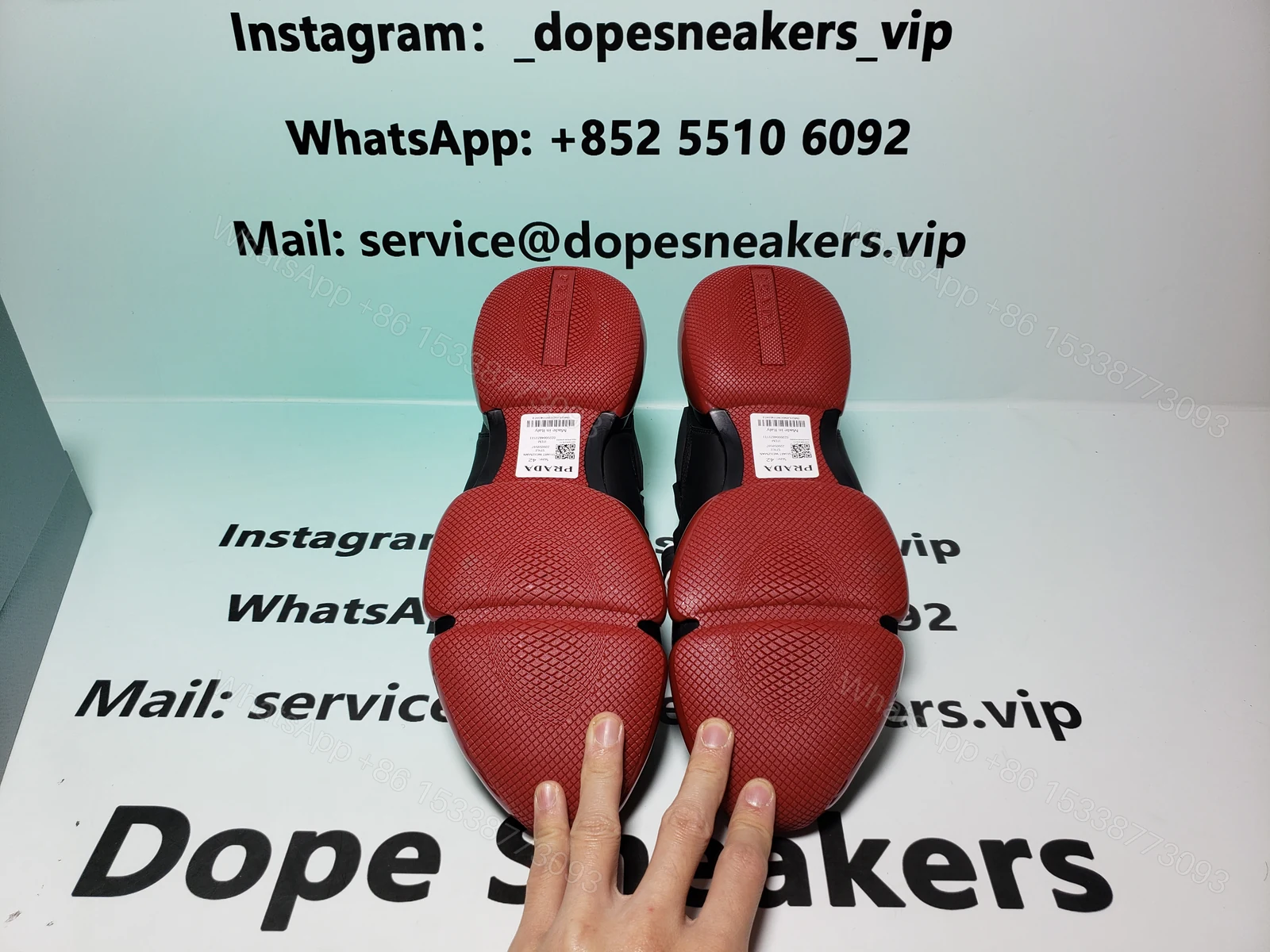 View 12 of Prada Cloudbust Velcro sneakers Black and Red
