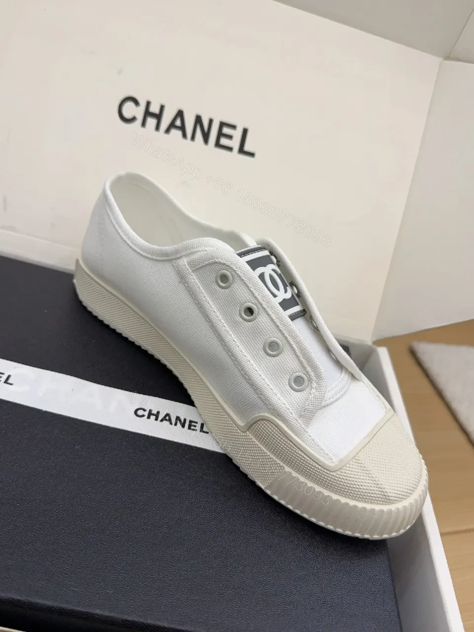 View 7 of Refined Canvas Sneaker: Luxe Logo-Front High-Top Comfort