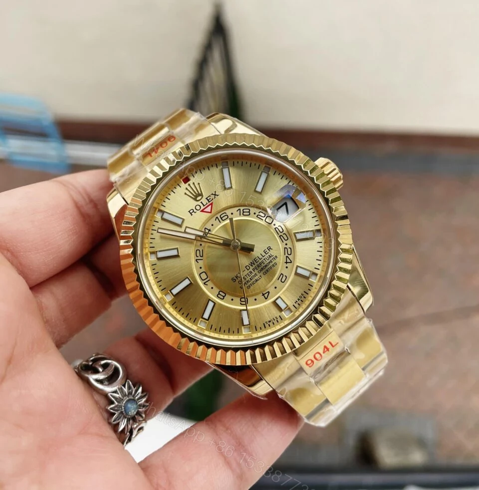Noob FACTORY 1:1 Rolex Sky-Dweller 326934 SS Best Edition Gold Dial A23J ?330.00 — view 1