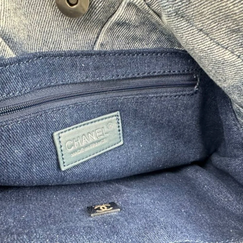 View 9 of Chanel 22 Handbag Washed Denim 36Cm AS3261 B10439 NM981