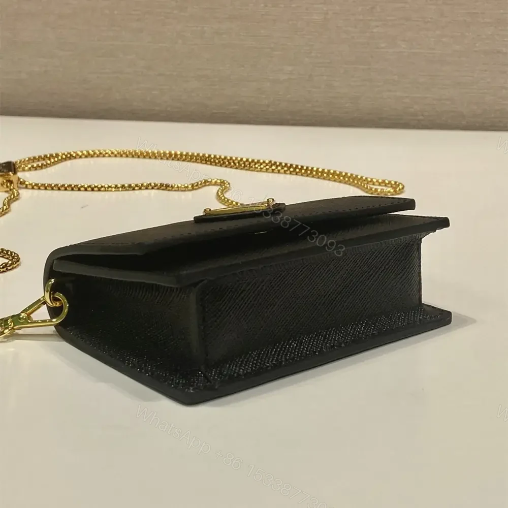 View 3 of 高仿Prada*1MR034金屬鏈條包黑色Mini款