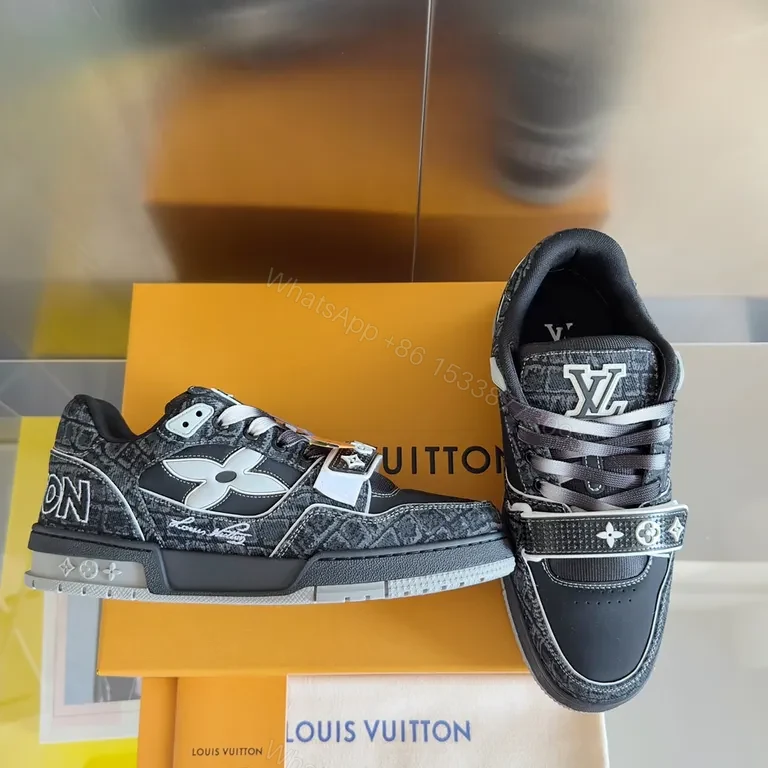 View 6 of Dark LV Monogram High-Tops: Luxury Street Sneaker