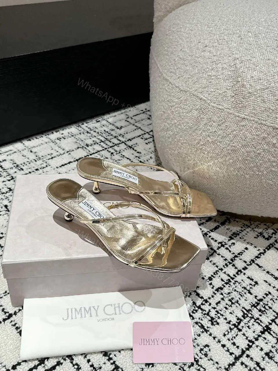 View 3 of Elegant Metallic Sandals: Sculpted Heel, Champagne-Gold, Open Toe, Luxury Comfort