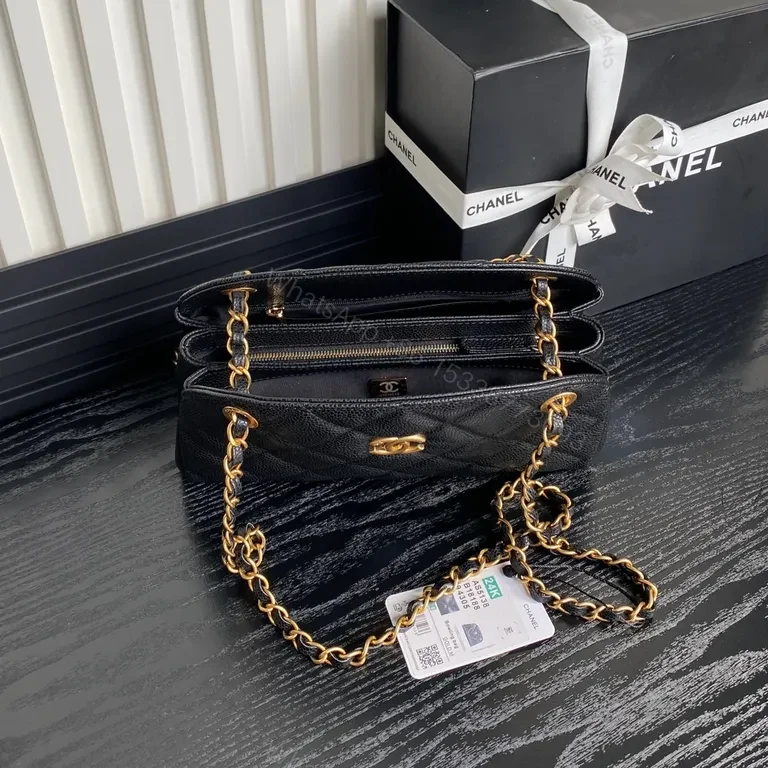 View 3 of Quilted Black Leather Mini Crossbody â€“ Chanel-Inspired Luxury