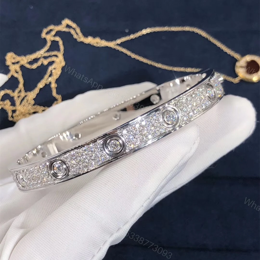 View 2 of Cartier Love Bracelet, full paved diamonds
