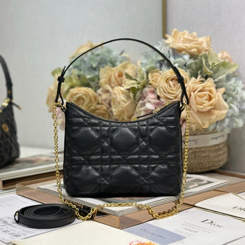 View 2 of 高仿Dior*MissCaro系列S5253M900小羊皮手提包Mini黑色免檢版