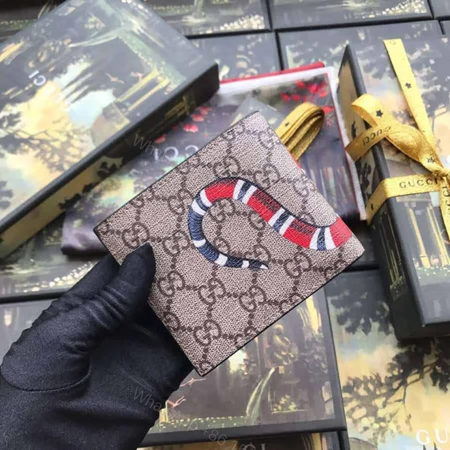 View 3 of GUCCI KINGSNAKE PRINT GG SUPREME WALLET