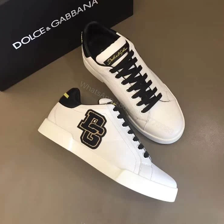 View 5 of DOLCE & GABBANA PORTOFINO SNEAKERS IN NAPPA CALFSKIN WITH PATCHES – DG15