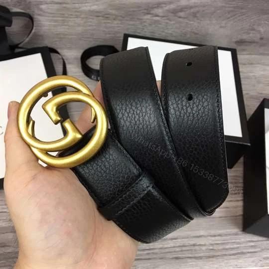 View 6 of GUCCI INTERLOCKING GG LEATHER BELT – B33