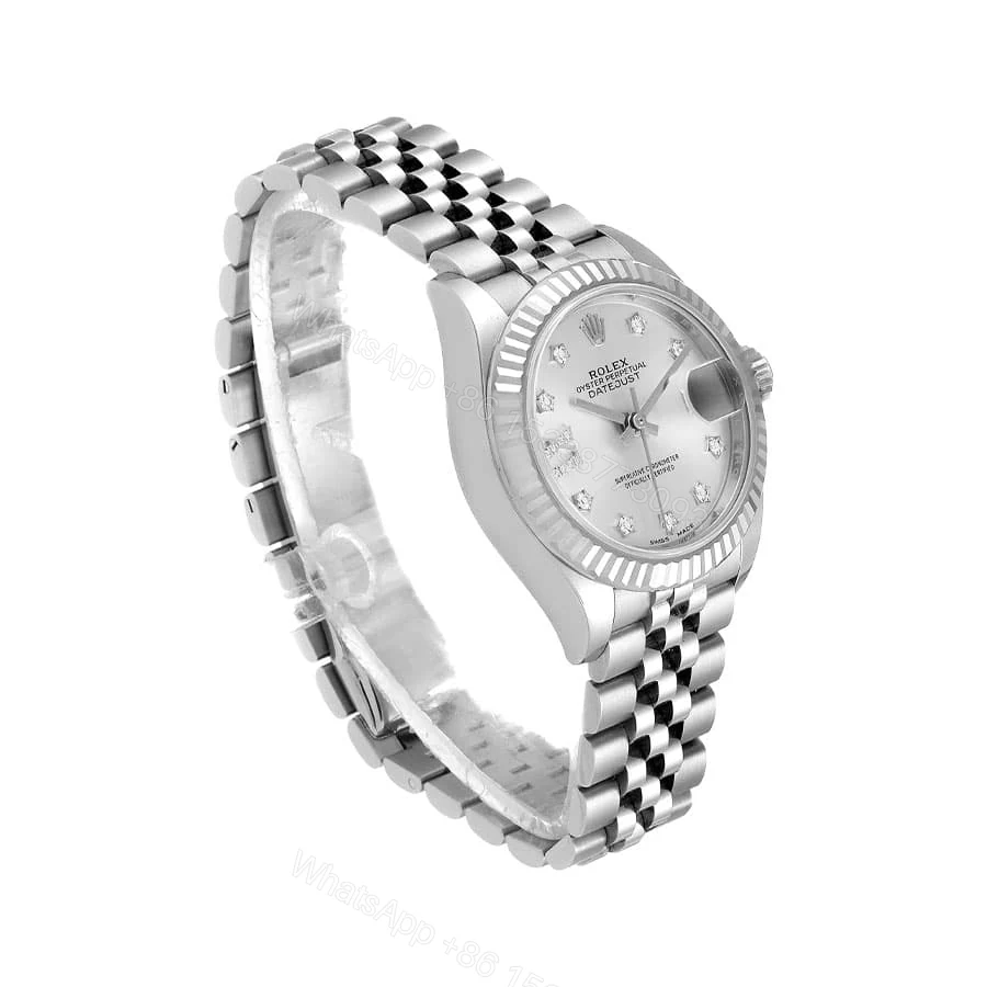 View 2 of Rolex Datejust 41 126334 Super Clone : Steel Fluted Bezel Silver Dial Jubilee