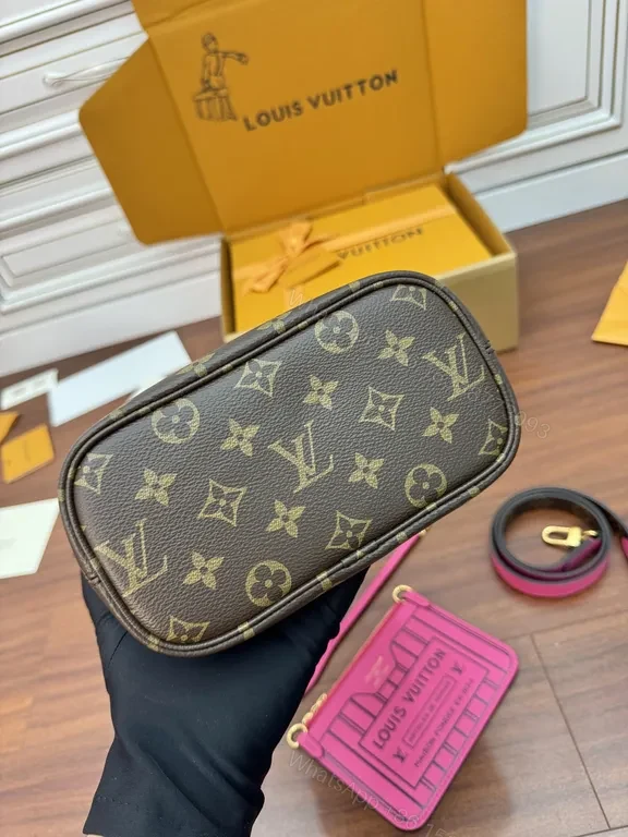 View 2 of Vivid Monogram Mini Bag: Neon Pink, LV-Style, Compact Luxe