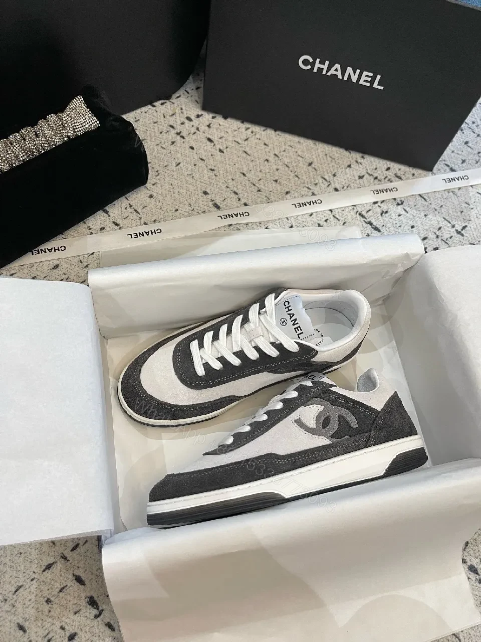 Dual-Tone Suede-Textile Sneaker: Luxe Everyday Comfort — view 1
