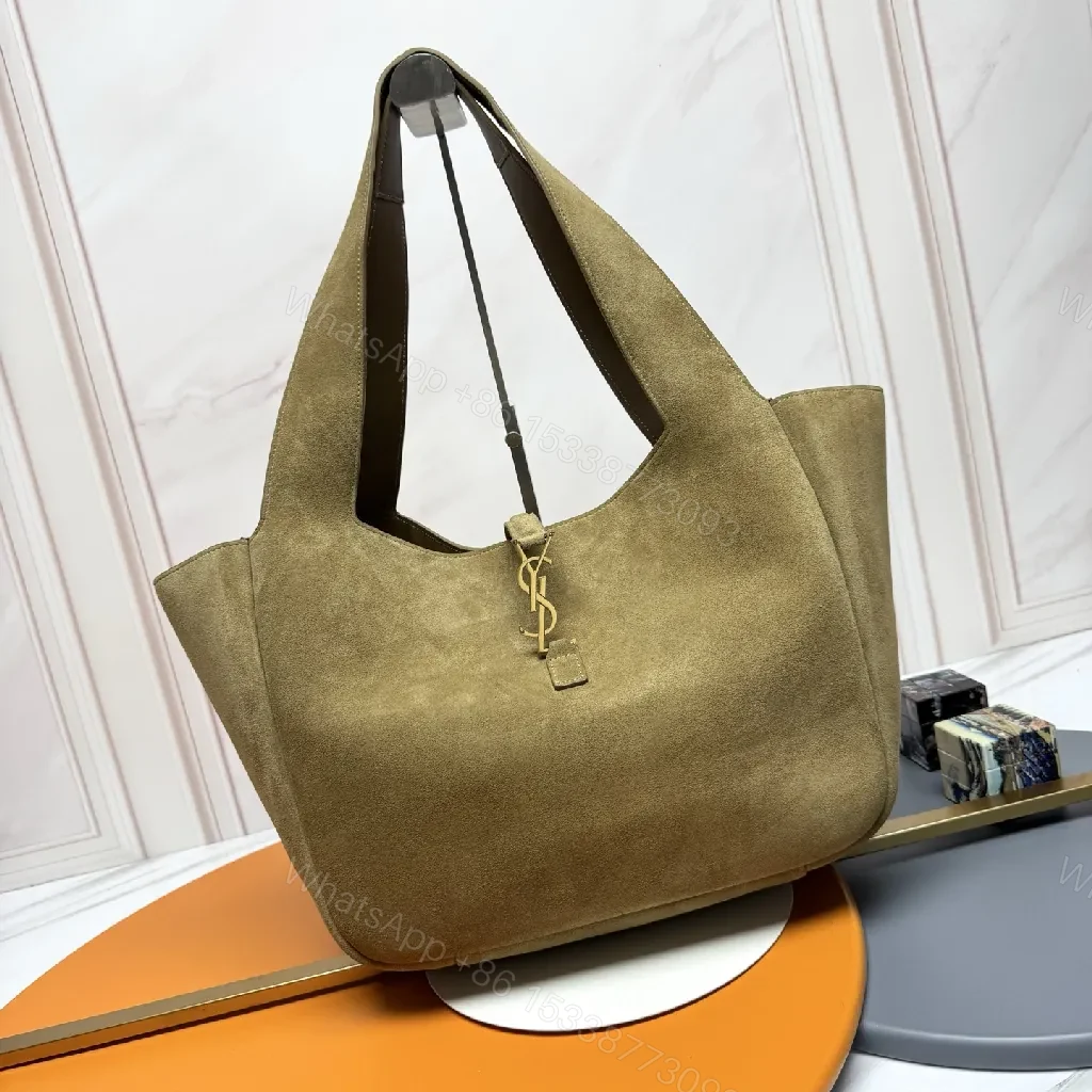 Soft Suede Tote: Everyday Luxe, Gold Charm Tote Bag — view 1