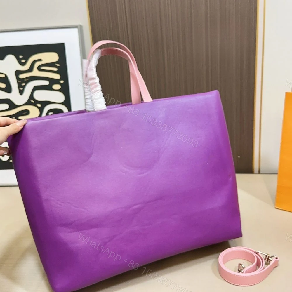 View 6 of Louis Vuitton MM Shopper Tote Bag Violet 41Cm