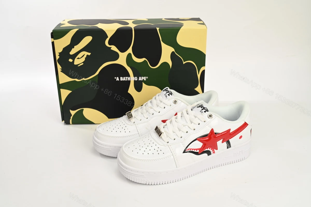 A Bathing Ape Bape Sta Low Shark White — view 2