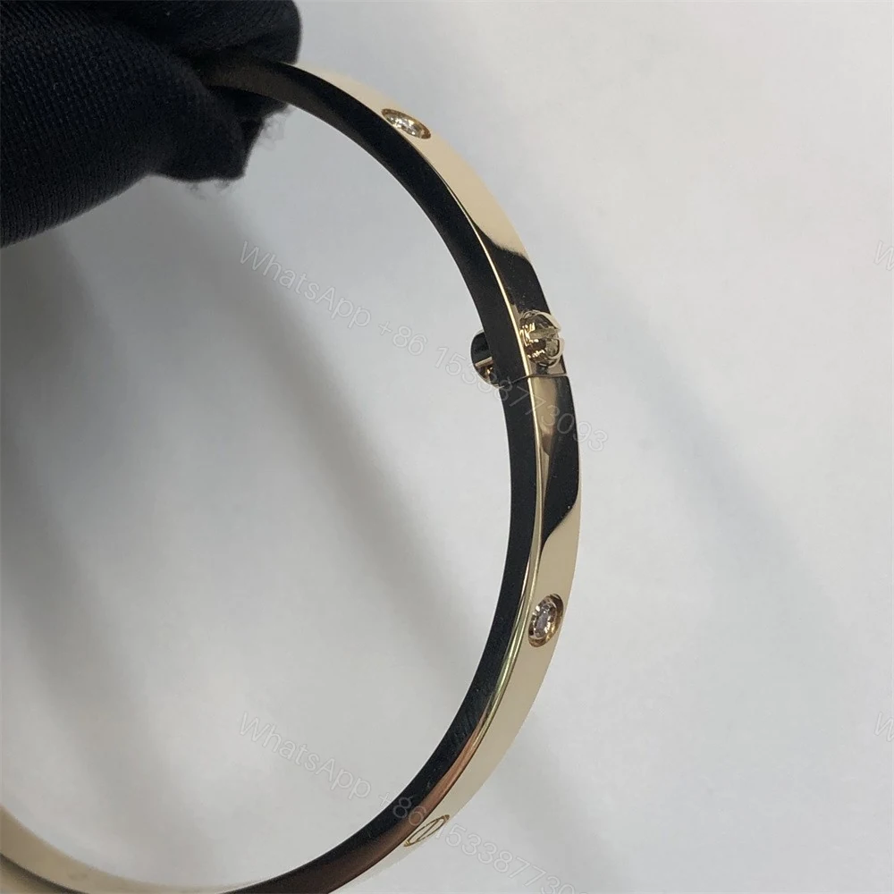 View 2 of Cartier Love Bracelet 6 Diamonds Yellow Gold Replica B6047217