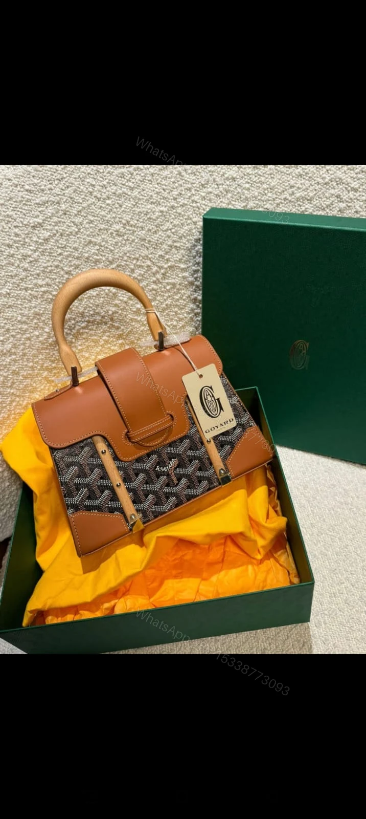 View 6 of First Copy Goyard Saïgon Structure Mini Top Handle Bag with OG Box