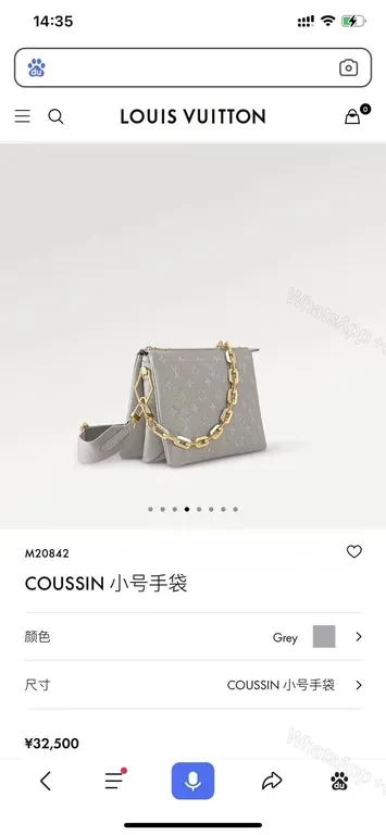 View 5 of Grey MatelassÃ© Mini Crossbody Bag â€“ Luxe Style, Gold Chain, Everyday