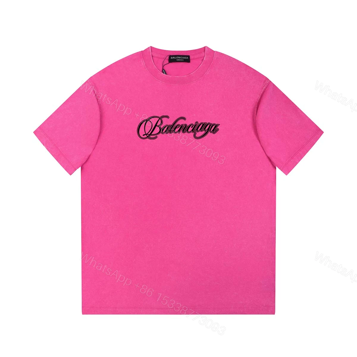 Balenciaga A貨 男款復古水洗BB字母印花短袖T恤 潮流寬鬆版型 — view 1