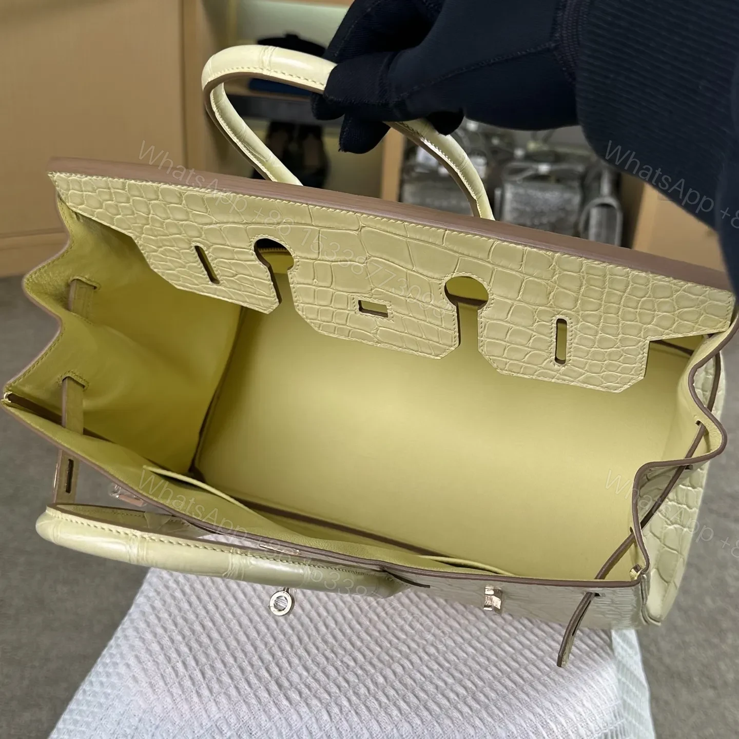 View 8 of Hermes Birkin 35cm Crocodile Leather Gold Hardware