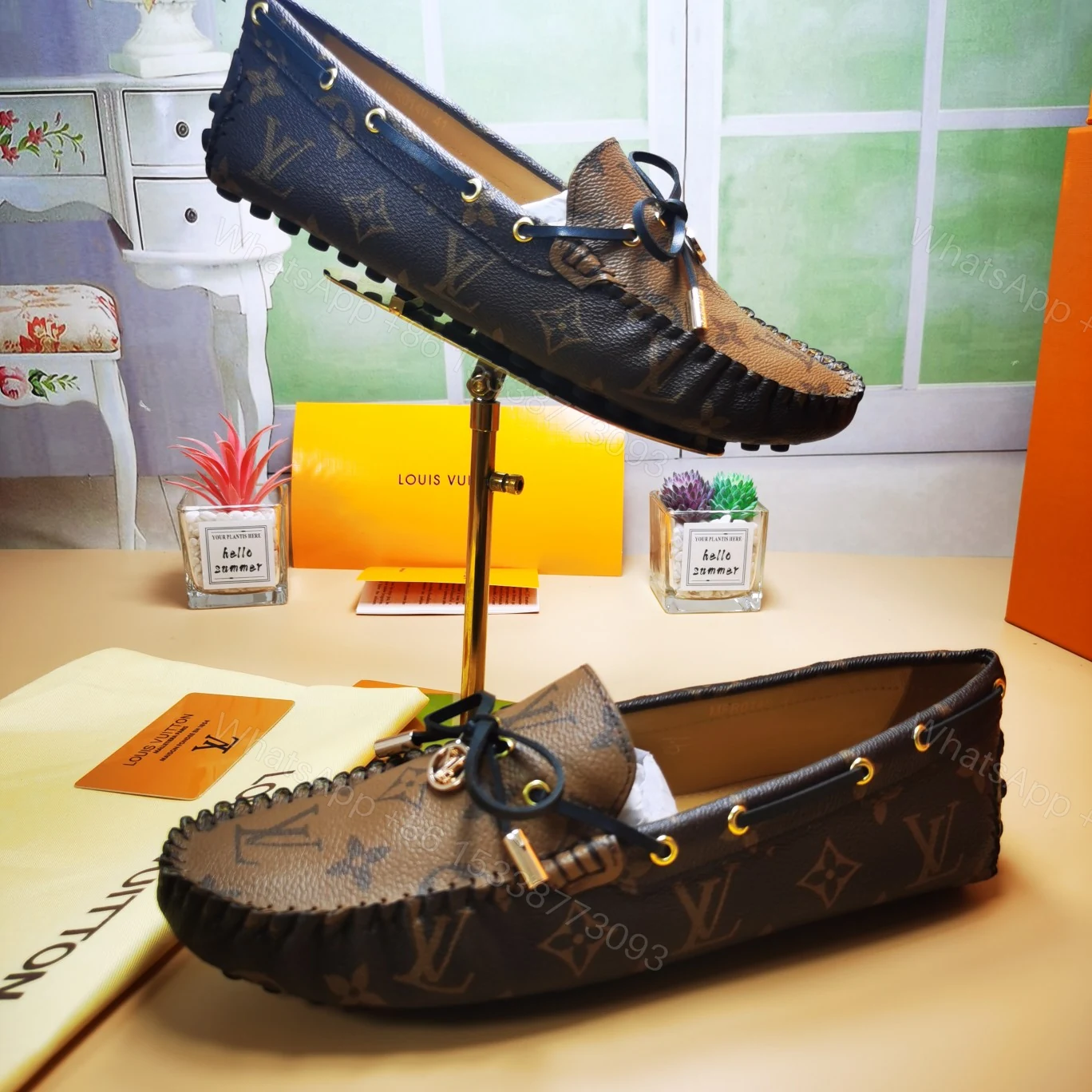 View 8 of LOUIS VUITTON GLORIA LOAFERS BROWN 1ABV23