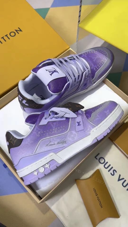 Louis Vuitton LV Trainer sneakers in purple — view 1