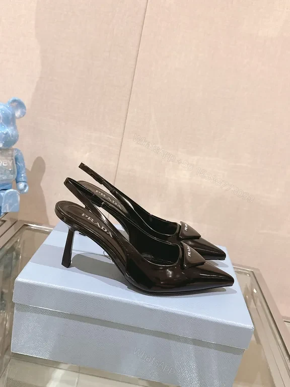View 7 of Slim Leather Pump - Black - Minimalist Swing