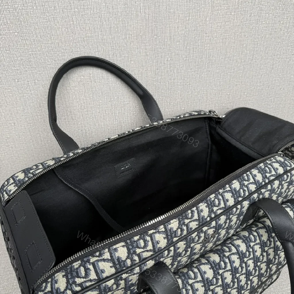 View 4 of Monochrome Textile Satchel: Modern Pattern, All-Day Comfort
