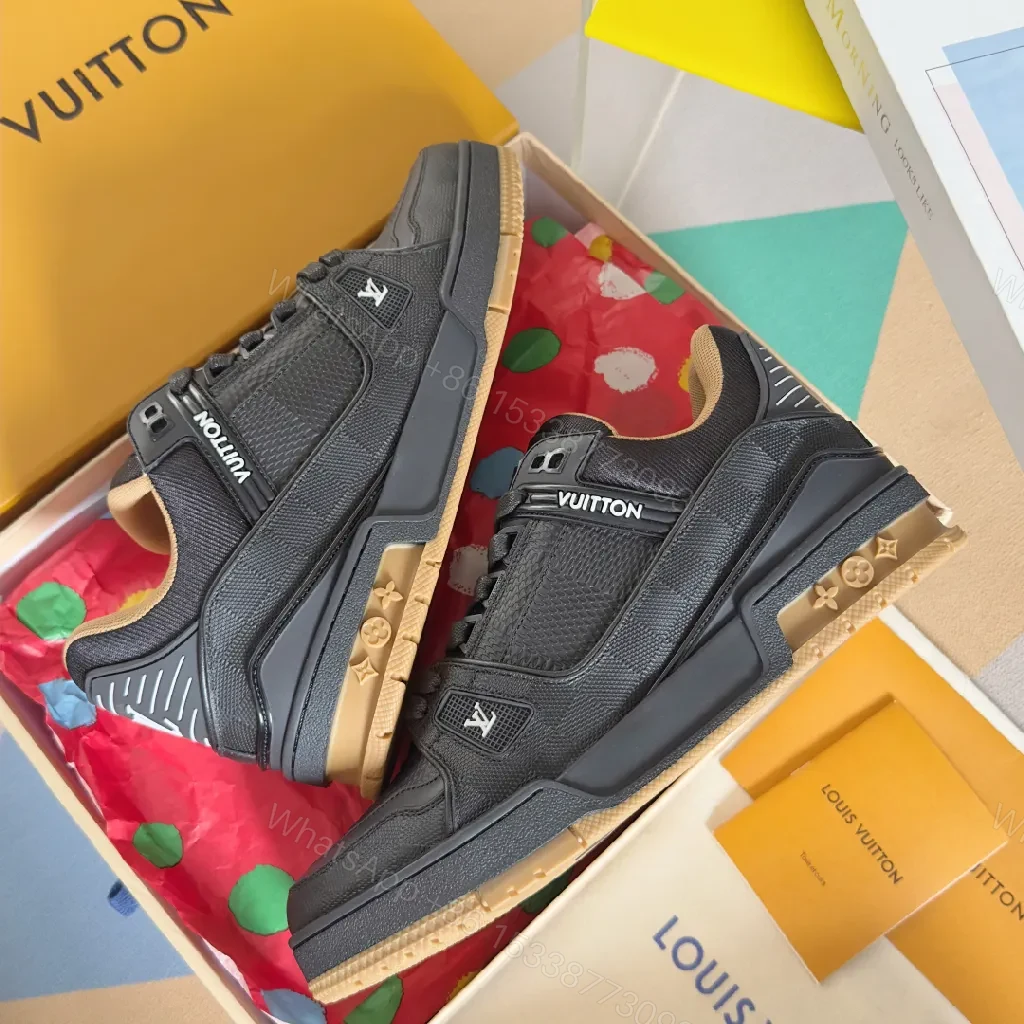 View 5 of Black Leather Mesh Runner: Luxe, Versatile, Cushioned Comfort Sneakers